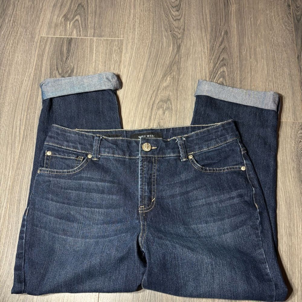 Nine West Dark Blue Women's Straight-Leg Capri Jeans Size 6 / 28 EPC